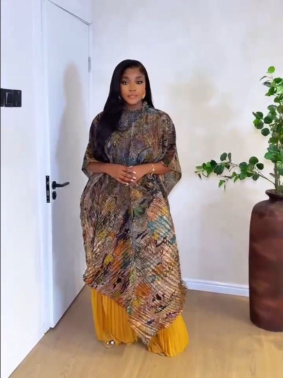 Two-Piece Set Plated Floral