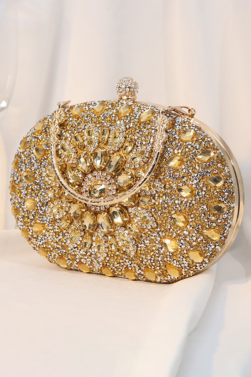 Rhinestone Sunflower Dinner Party Clutch Purses Bag