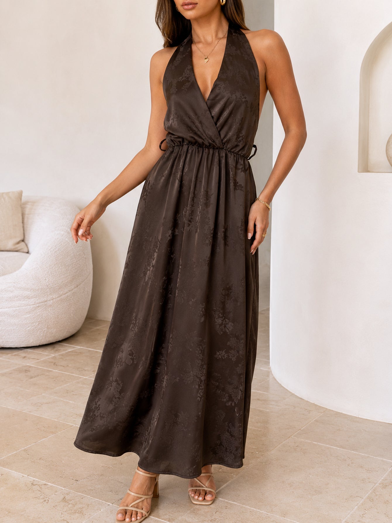 VESTIDO ARMONIAS SATINADO ESTAMPADO