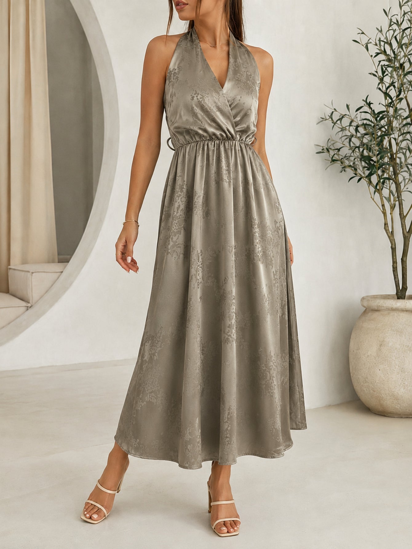 VESTIDO ARMONIAS SATINADO ESTAMPADO