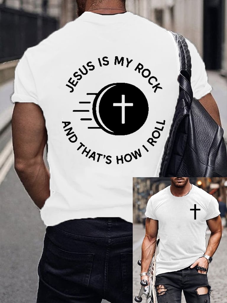 🔥Buy 3 Get 15% Off🔥Men's casual cross faith short-sleeved T-shirt