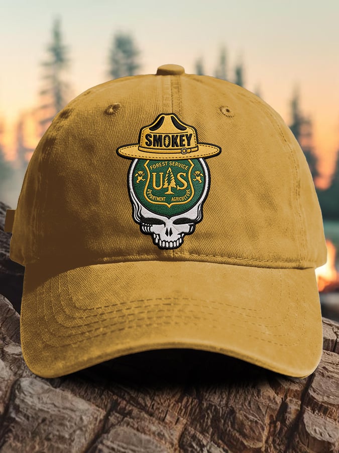 Retro Resist Save The Forest Service Print Baseball Cap