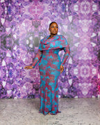 Maryam Transformer Dress (Ziva Custom Print Blue )
