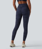 UltraSculptTM Camo Print High Waisted Tummy Control Running Leggings with Pockets