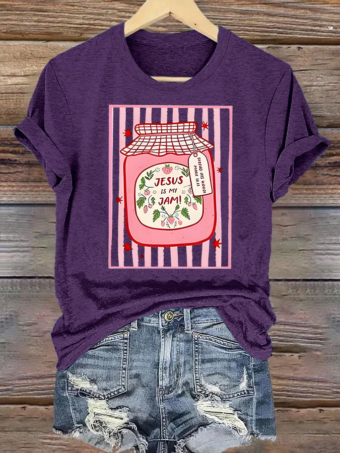 Women's JESUS IS MY JAM Print T-Shirt