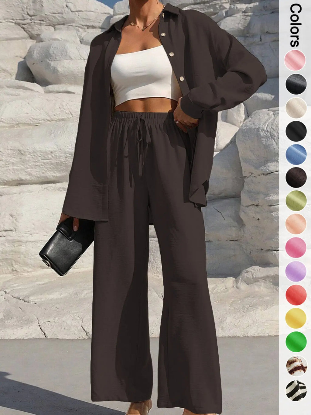 Women's Casual Sporty Shirt and Pants Set, Loose-Fit Zebra Stripe Two-Piece Suits, Ideal for Home Relaxation and Vacation