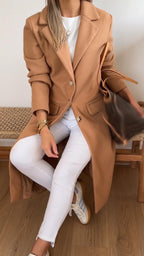 Womens Laple Collar Temperament Casual Coat