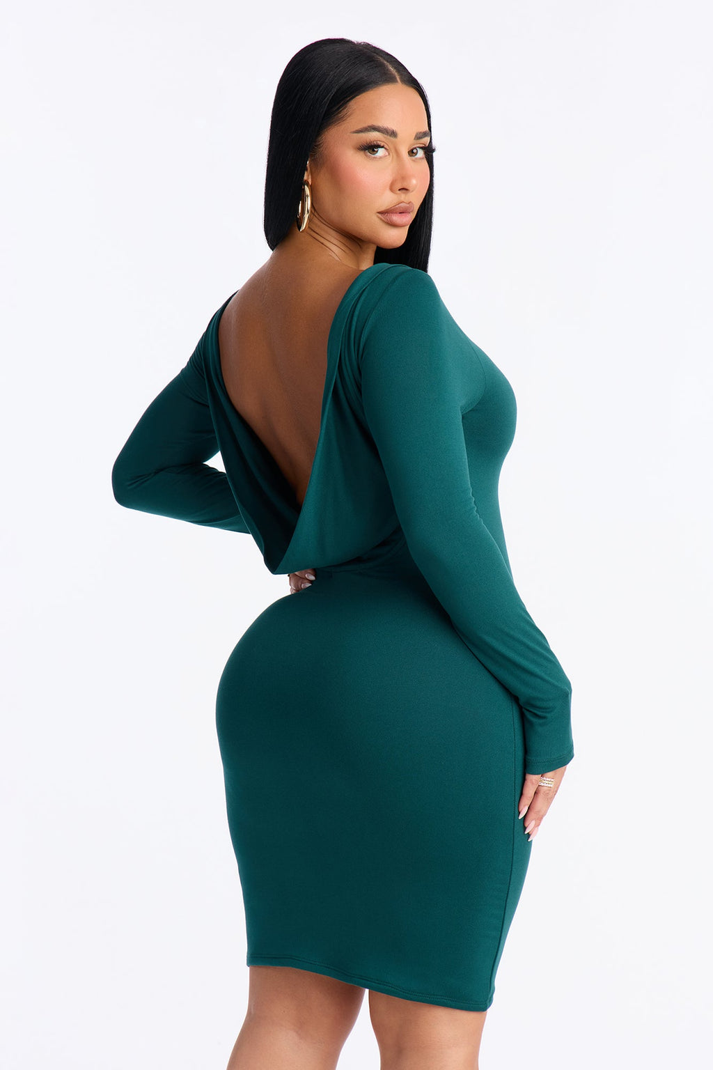 Alicia Backless Mini Dress - Black