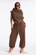 Alexa Jogger Pant Set - Burgundy