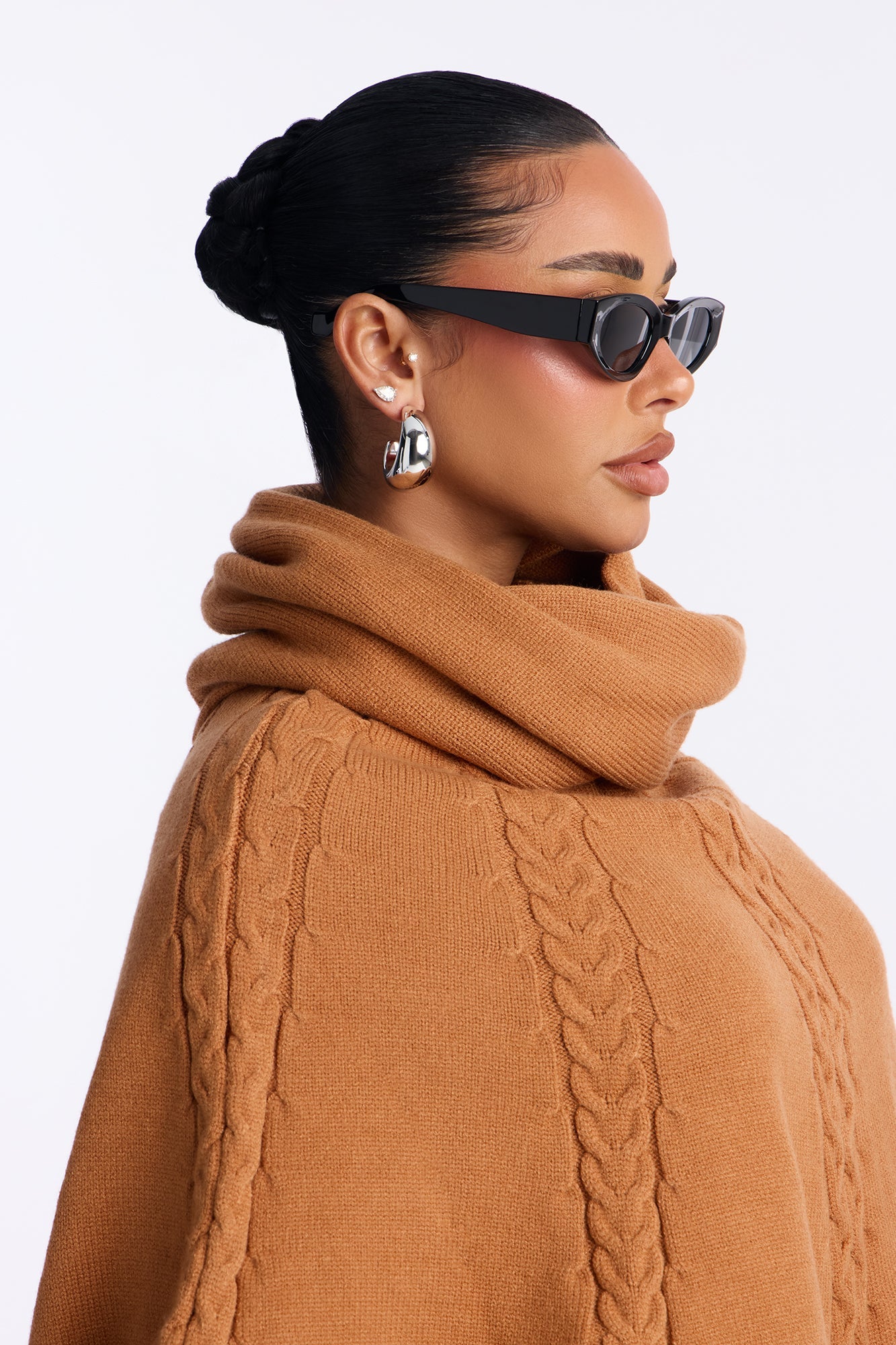 Bundle Me Up 3 Piece Sweater Skirt Set - Camel