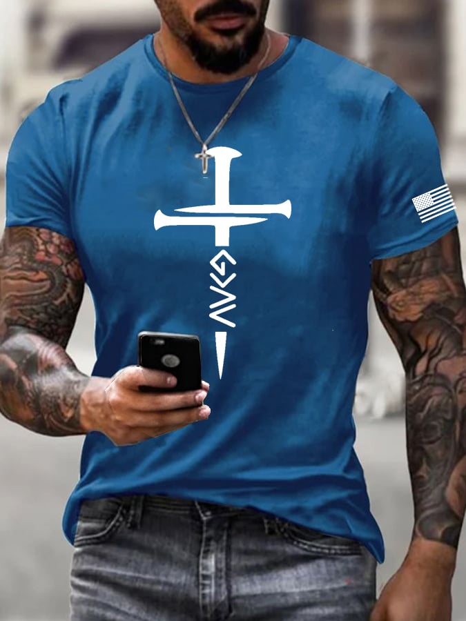 Men's Casual Printed Short-Sleeve T-Shirt