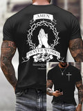 Men'S Casual Prayer Work Printed T-Shirt