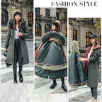 Women's winter parka with hood and fur collar