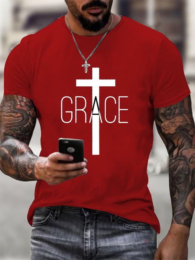Men's Casual Printed Short-Sleeve T-Shirt