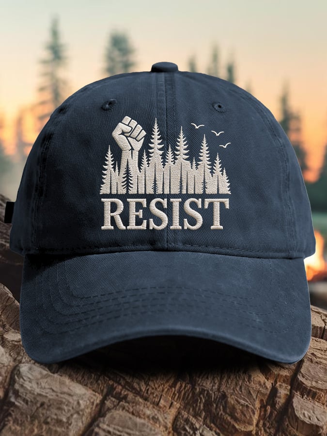 Retro Resist Save The Forest Service Print Baseball Cap