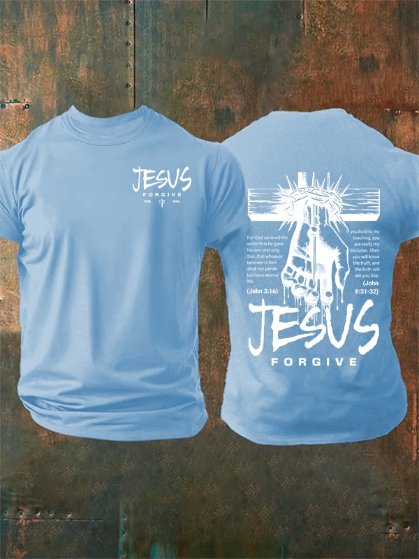 Men's   Jesus Loves You Chirtsian printing T-Shirt