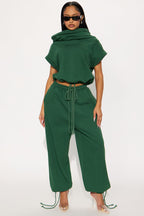 Alexa Jogger Pant Set - Burgundy