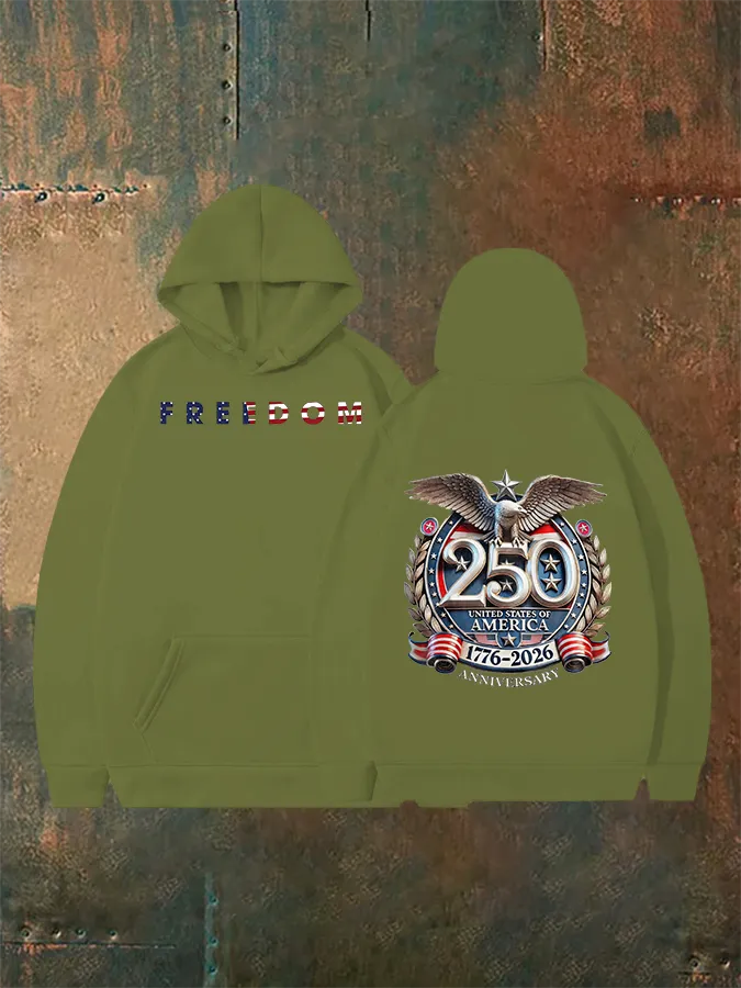 Unisex   American 250th Print  Hoodie