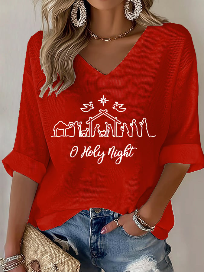 Women's Nativity Faith Print T-shirt