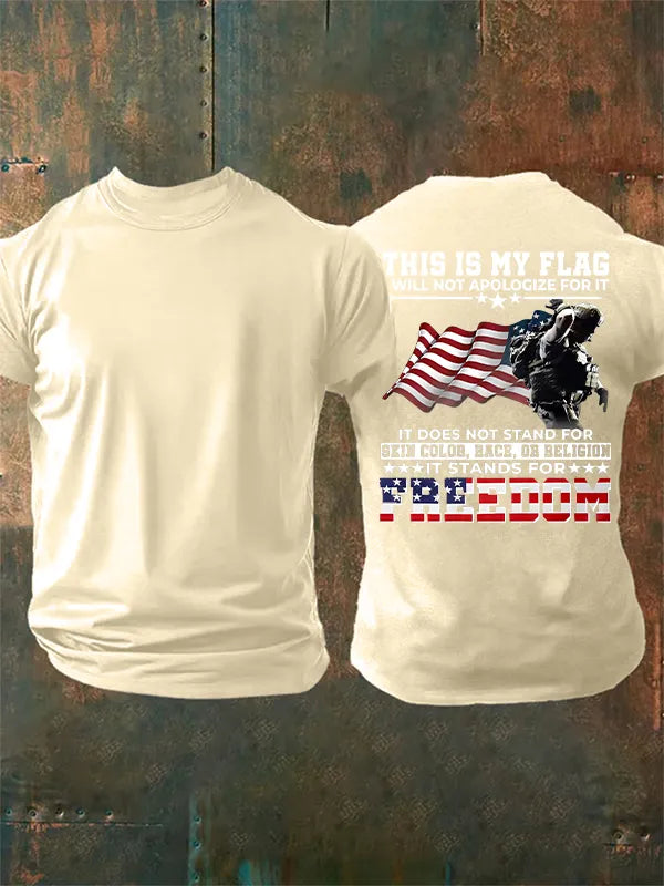 Men's  THIS IS MY FLAG  Print T-Shirt