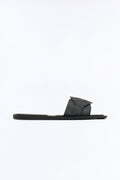 Trissie Denim Slip On Sandals - Black