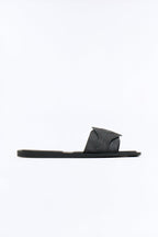Trissie Denim Slip On Sandals - Black