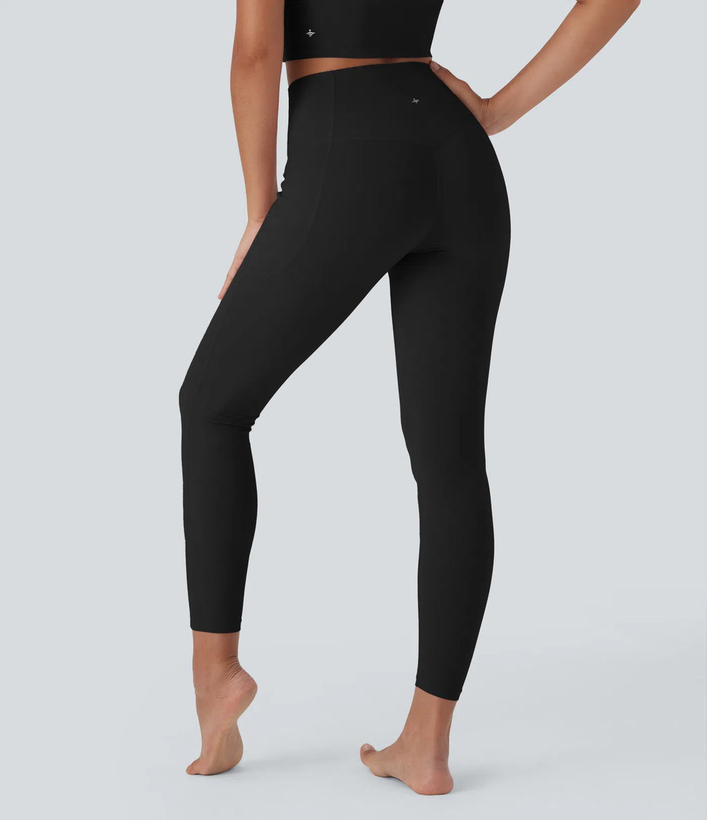 UltraSculptTM Cool Quick Dry High Waisted Tummy Control Shaping Yoga Leggings with Pockets-UPF50+