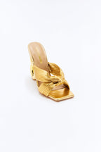Puerto Rico Knotted Novelty Heels - Gold