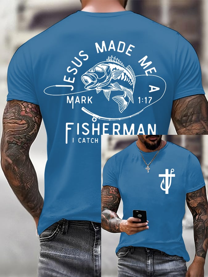 🔥Buy 3 Get 15% Off🔥🔥Hot Sale Picks 🔥Men'S Fishing Faith Short-Sleeved T-Shirt