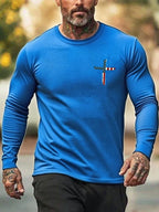 🔥Buy 3 Get 15% Off🔥Men's Stand For The Flag Kneel For The Cross Print T-Shirt