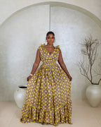 Karasi Dress (Golden Halo Print)