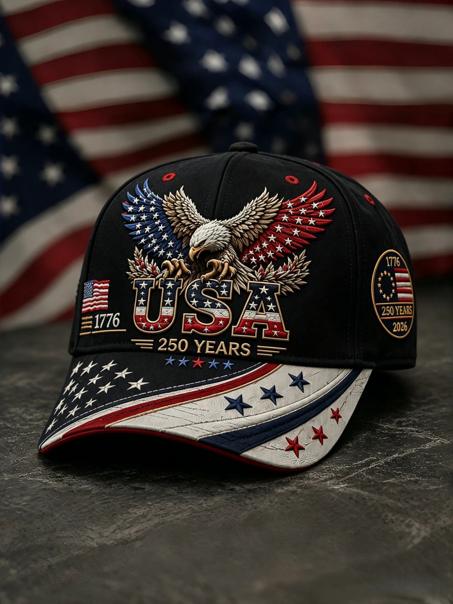 USA 250th Anniversary Printed Hat