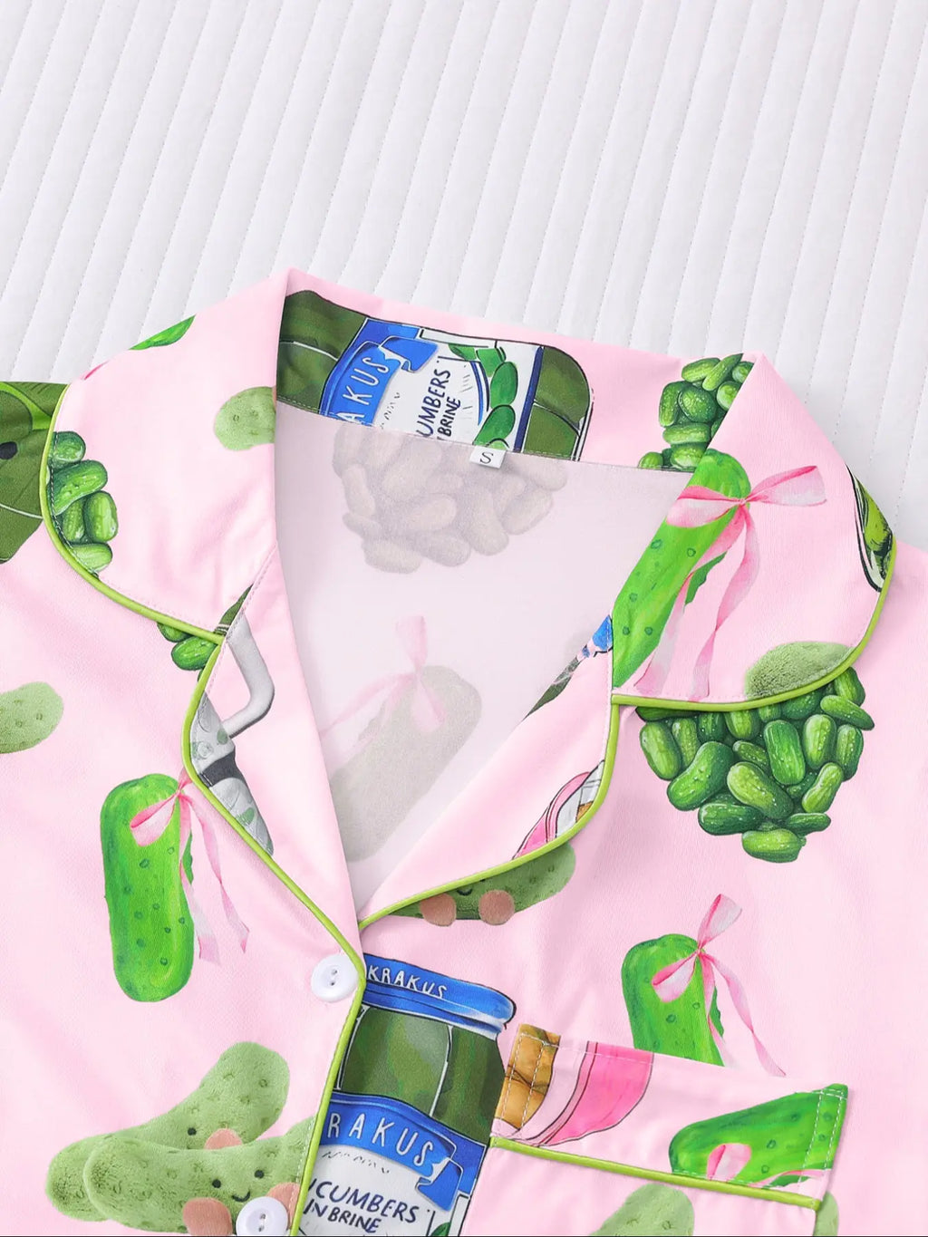 Women's Cucumber Print Short Sleeve Pajama Set