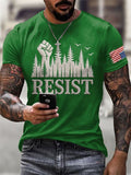 Men's Retro Resist Save The Forest Service Print T-Shirt