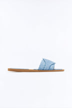 Trissie Denim Slip On Sandals - Black