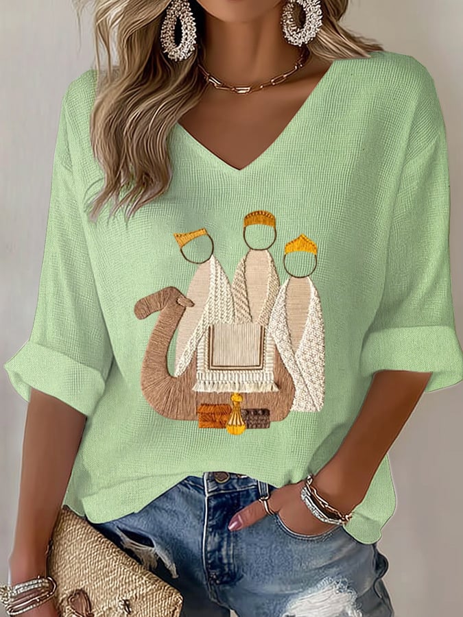 Women's Nativity Faith Print T-shirt