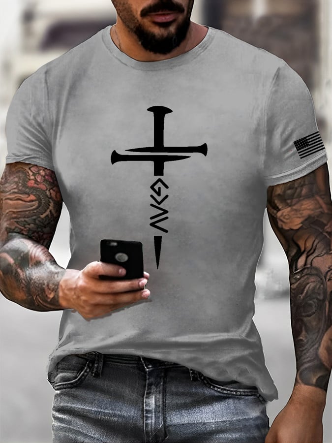 Men's Casual Printed Short-Sleeve T-Shirt
