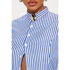 Yacht Trip Stripe Pant Set - White/Blue