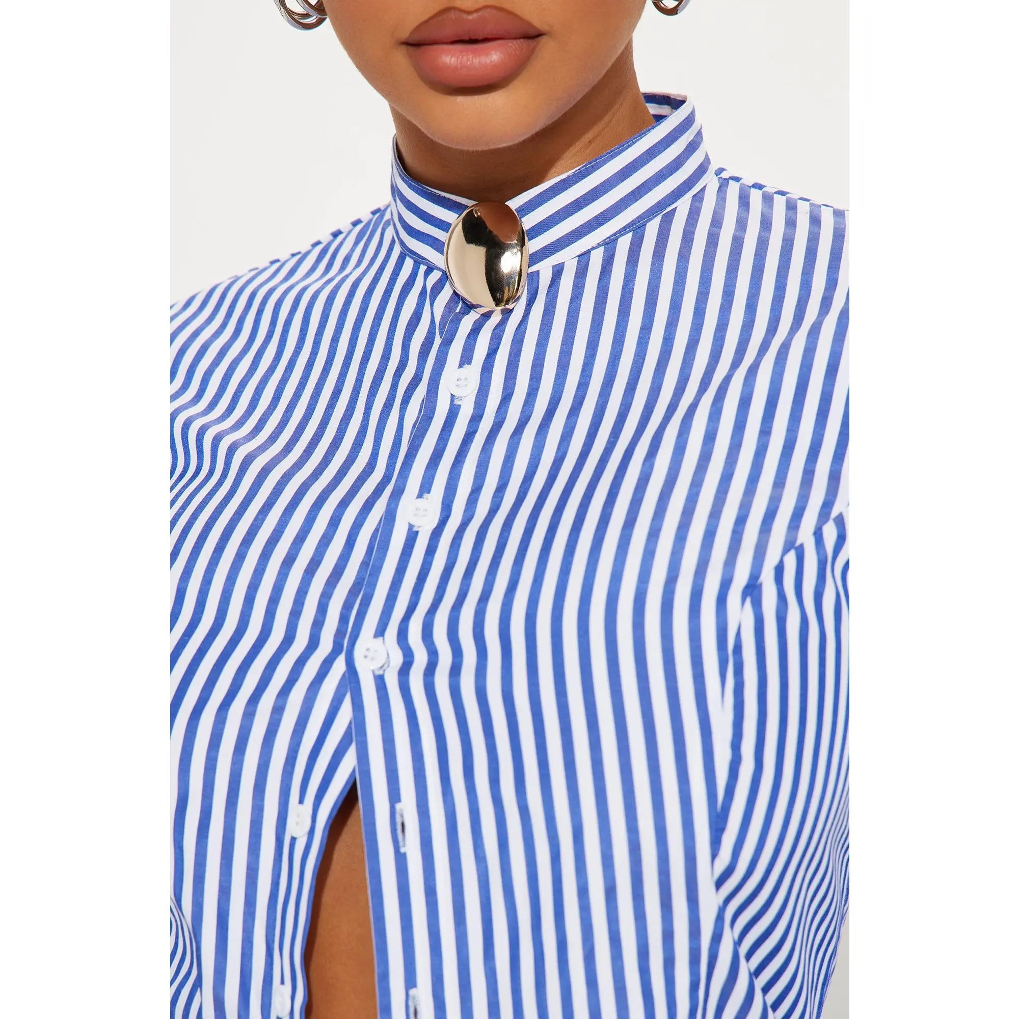 Yacht Trip Stripe Pant Set - White/Blue