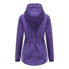 DGHM-JLMY 1/2 Pack Women's Windproof Waterproof Cotton Coats Fashion Warm Hooded Outerwear Solid Thick Fleece Jacket