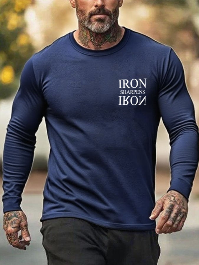 🔥Buy 3 Get 15% Off🔥Men's Iron Sharpen Iron Printed Christian T-shirt
