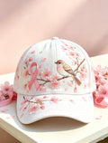 Pink Plaid Print Cap
