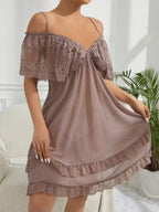 Slumberist Sexy Mesh Lace Women's Pajama Night Dress