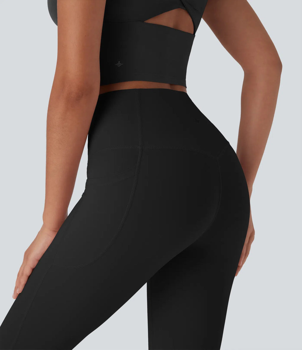 UltraSculptTM Cool Quick Dry High Waisted Tummy Control Shaping Yoga Leggings with Pockets-UPF50+