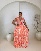 Roxy Dress (Coral Bloom Print)
