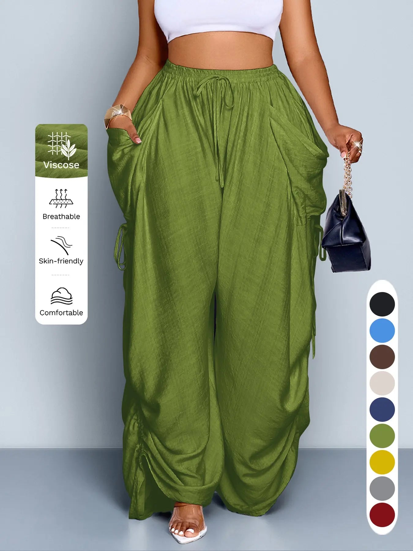 Women's Casual Loose-Fit Wide Leg Pants