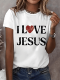 Women's Graphic  I Love Jesus  T-shirt
