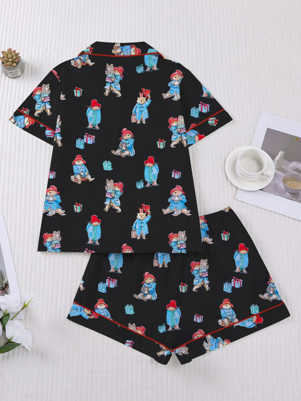 Women's Cute Bear Print Sleepwear Set