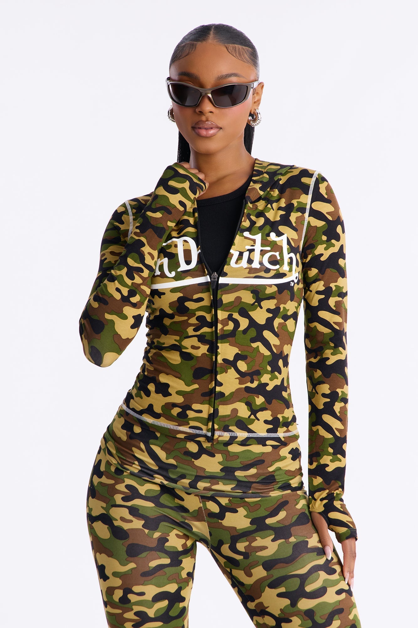 Von Dutch Camo Lounge Pant Set - Camouflage