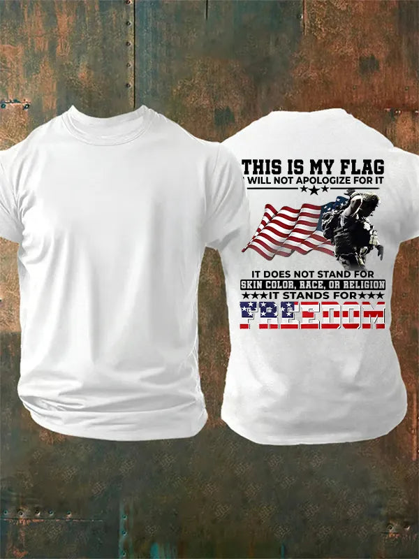 Men's  THIS IS MY FLAG  Print T-Shirt